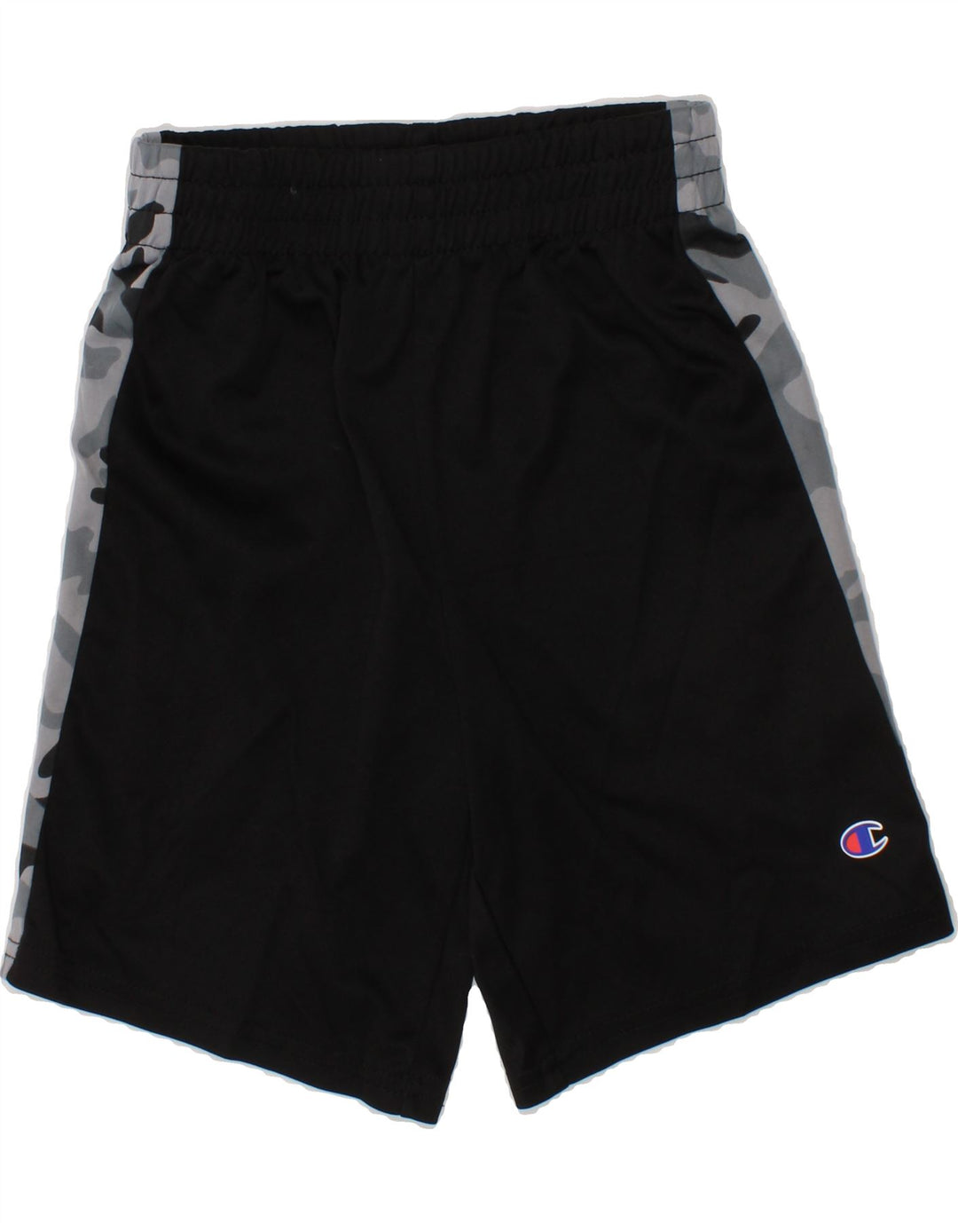 CHAMPION Boys Sport Shorts 4-5 Years Black Camouflage Polyester Vintage Champion and Second-Hand Champion from Messina Hembry 