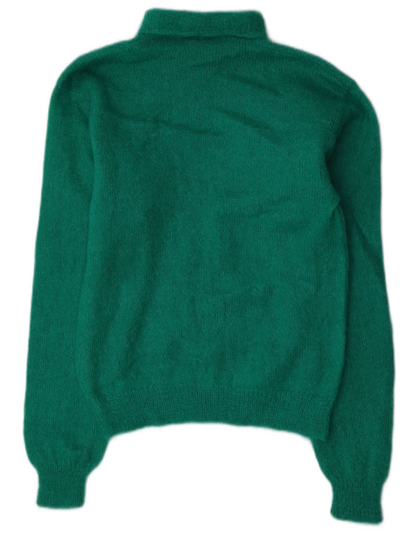 Vintage ženski pulover s rol izrezom UK 10 Small Green