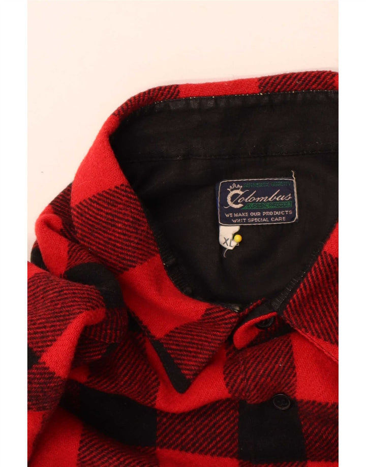 Colombus muška majica od flanela XL crveni gingham poliester
