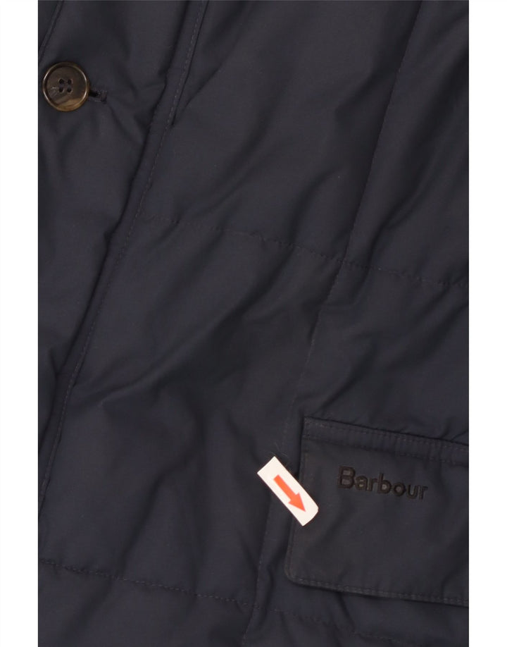 Barbour muška podstavljena jakna UK 42 XL tamnoplavi poliester