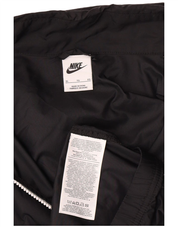 Nike muška kišna jakna s kapuljačom XL crni najlon