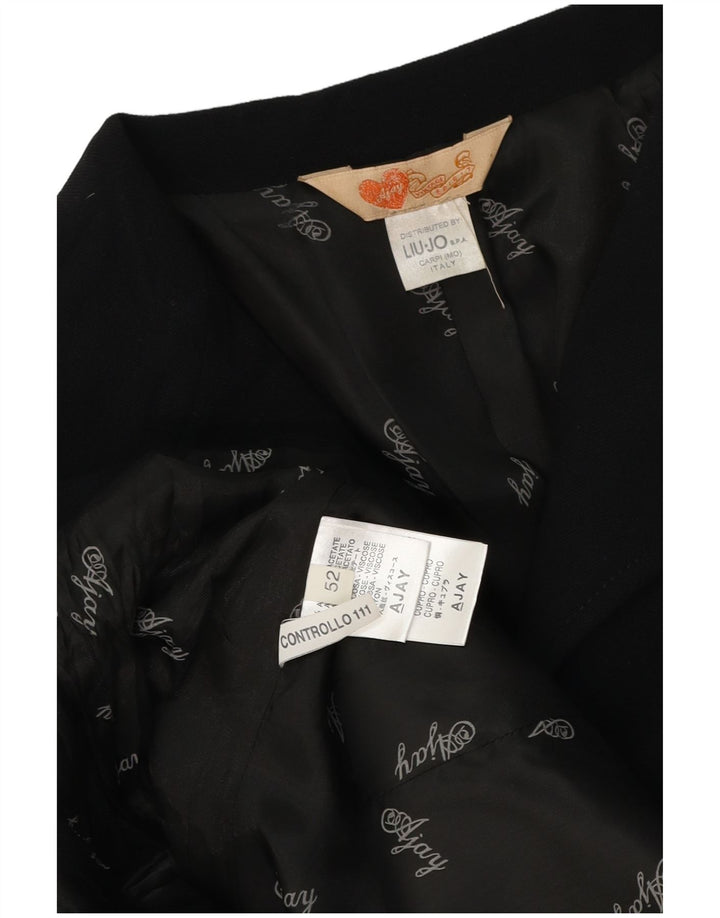 Liu Jo ženska jakna s 2 gumba IT 52 2XL crni acetat