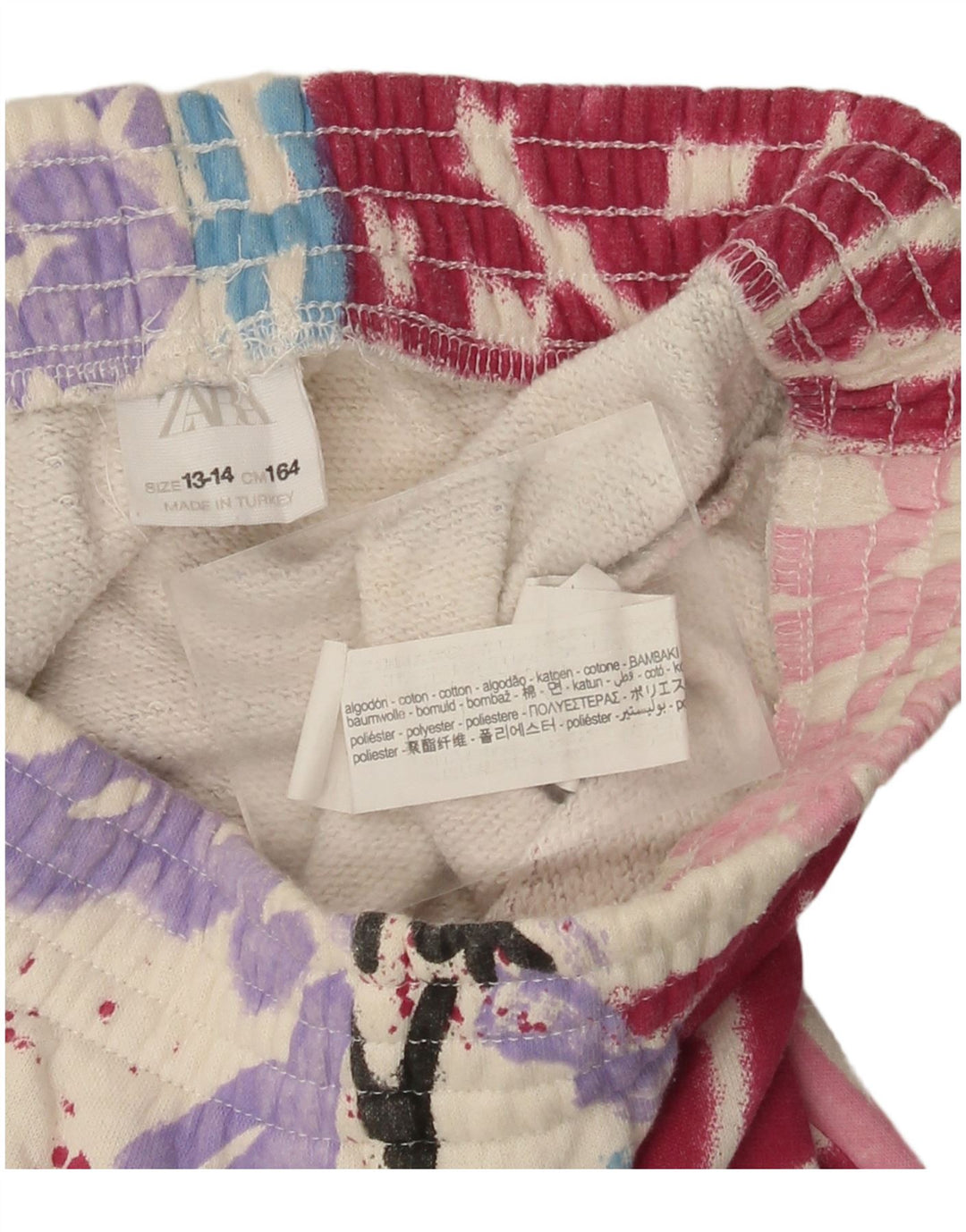 Trenirke ZARA za djevojčice, hlače za trčanje 13-14 godina, bijeli pamuk