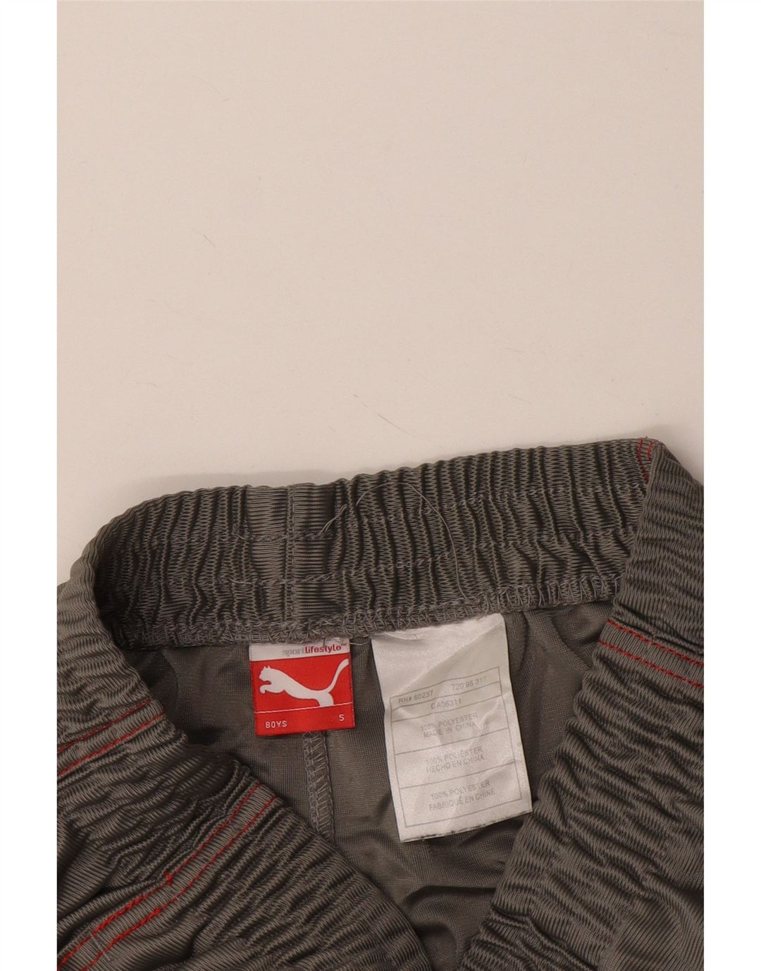 PUMA Sportske kratke hlače za dječake 7-8 godina male sive boje od poliestera