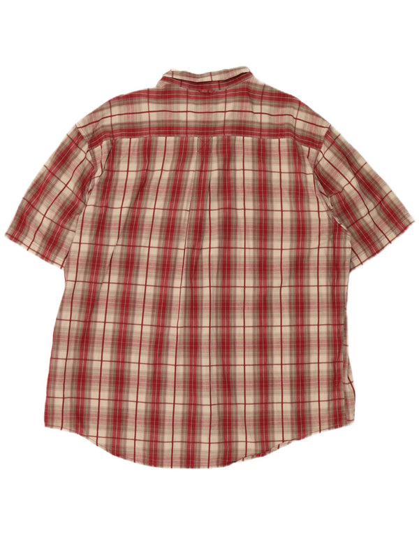 TIMBERLAND Muška košulja kratkih rukava 2XL pamuk u crvenom karu