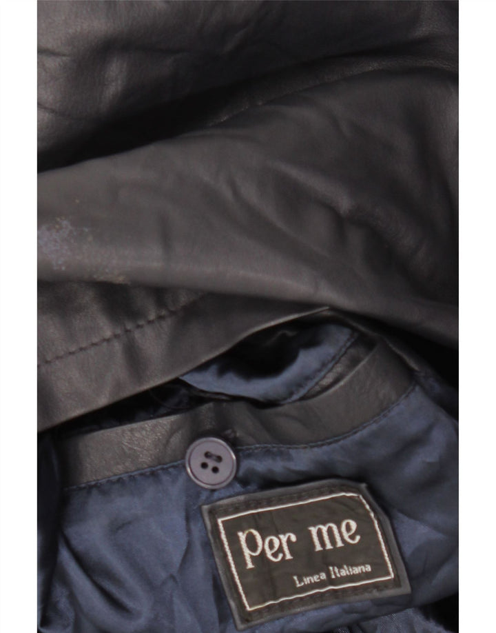 PER ME ženska kožna jakna UK 22 2XL crna koža