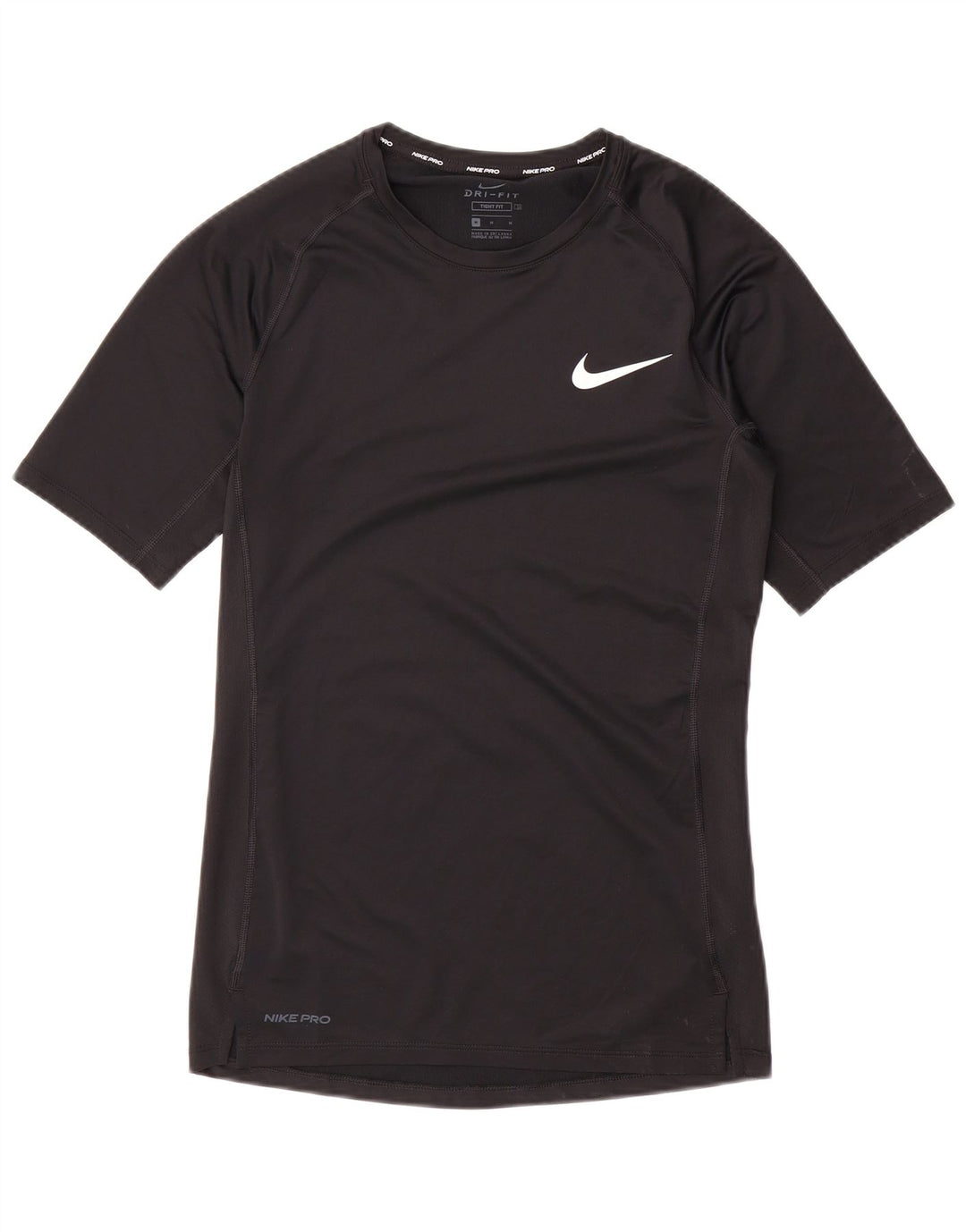 Nike Muška uska majica kratkih rukava Srednji crni poliester