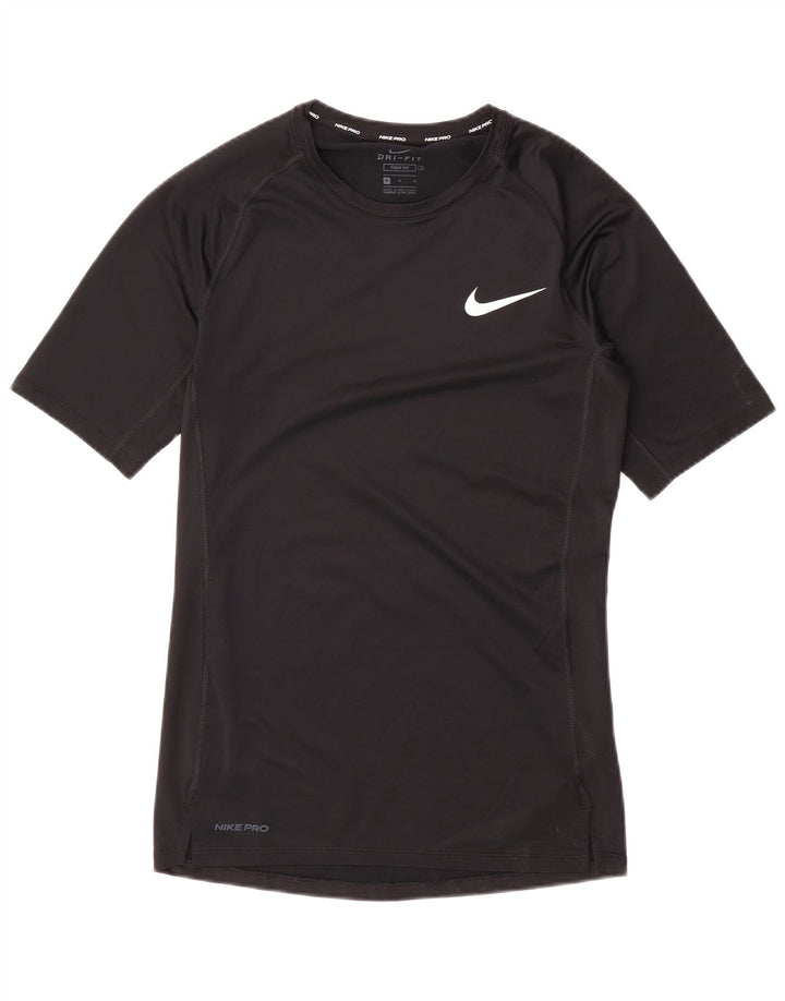 Nike Muška uska majica kratkih rukava Srednji crni poliester