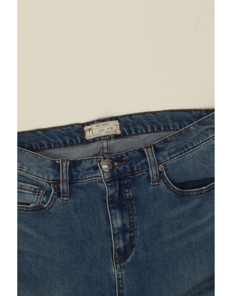 FREE PEOPLE Womens Slim Jeans W28 L28 Blue Cotton Vintage Free People and Second-Hand Free People from Messina Hembry 