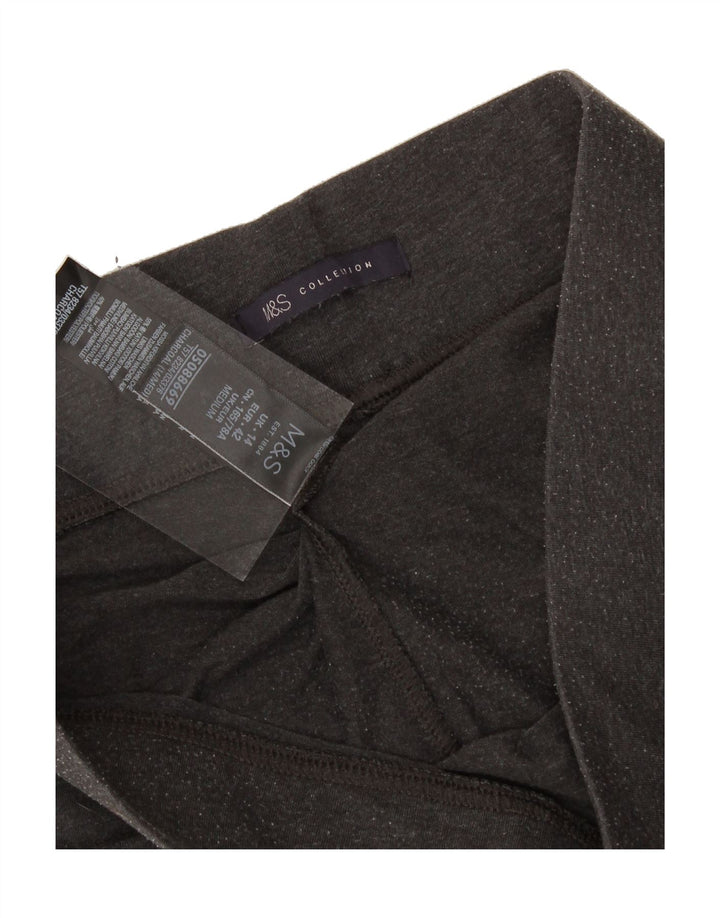 MARKS & SPENCER Womens Leggings UK 14 Large Grey Cotton Vintage Marks & Spencer and Second-Hand Marks & Spencer from Messina Hembry 