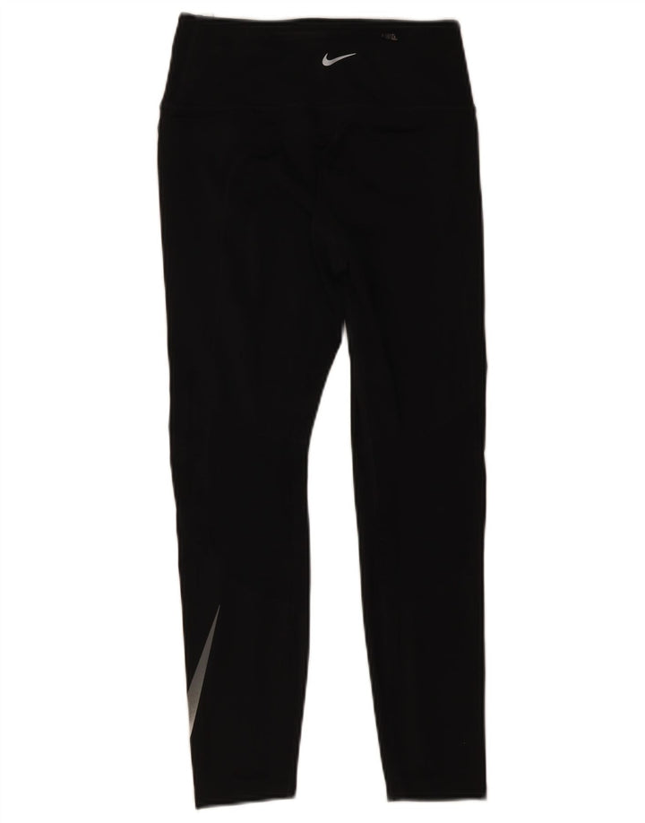 Nike Ženske Dri Fit Graphic Leggings UK 10 Male crne poliesterske