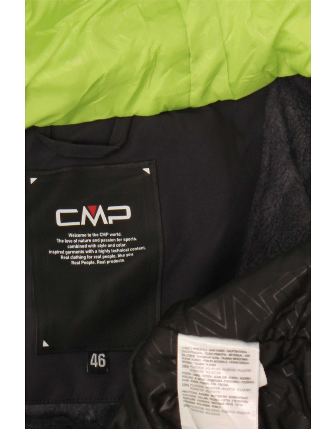 CMP muška skijaška jakna s kapuljačom IT 46 Small Blue Colourblock Poliester