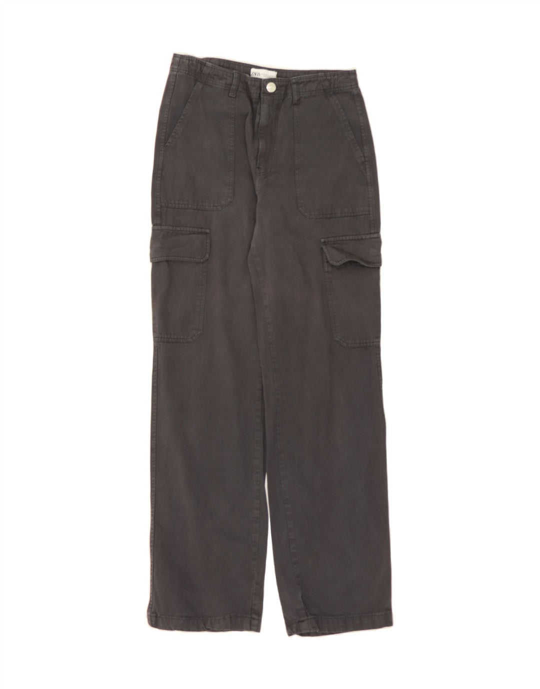 ZARA Womens Straight Cargo Trousers EU 40 Medium W30 L32 Grey Cotton Vintage Zara and Second-Hand Zara from Messina Hembry 