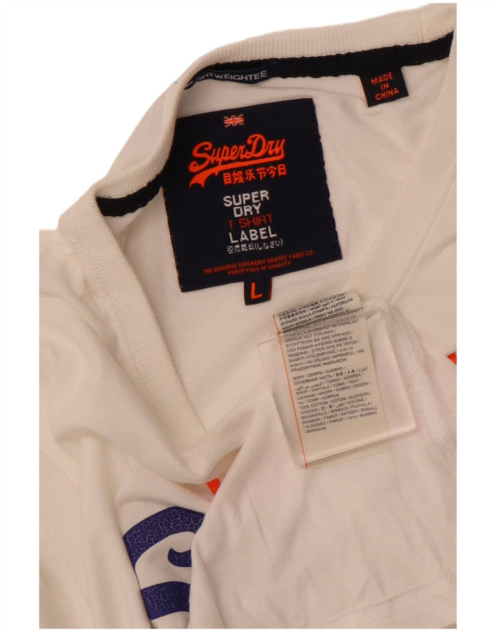 SUPERDRY muška majica kratkih rukava s grafičkim motivima, veliki bijeli pamuk