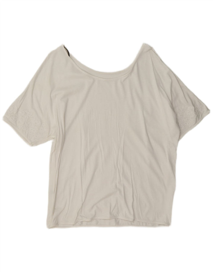 Massimo Dutti Top ženska bluza UK 16 Large White Floral