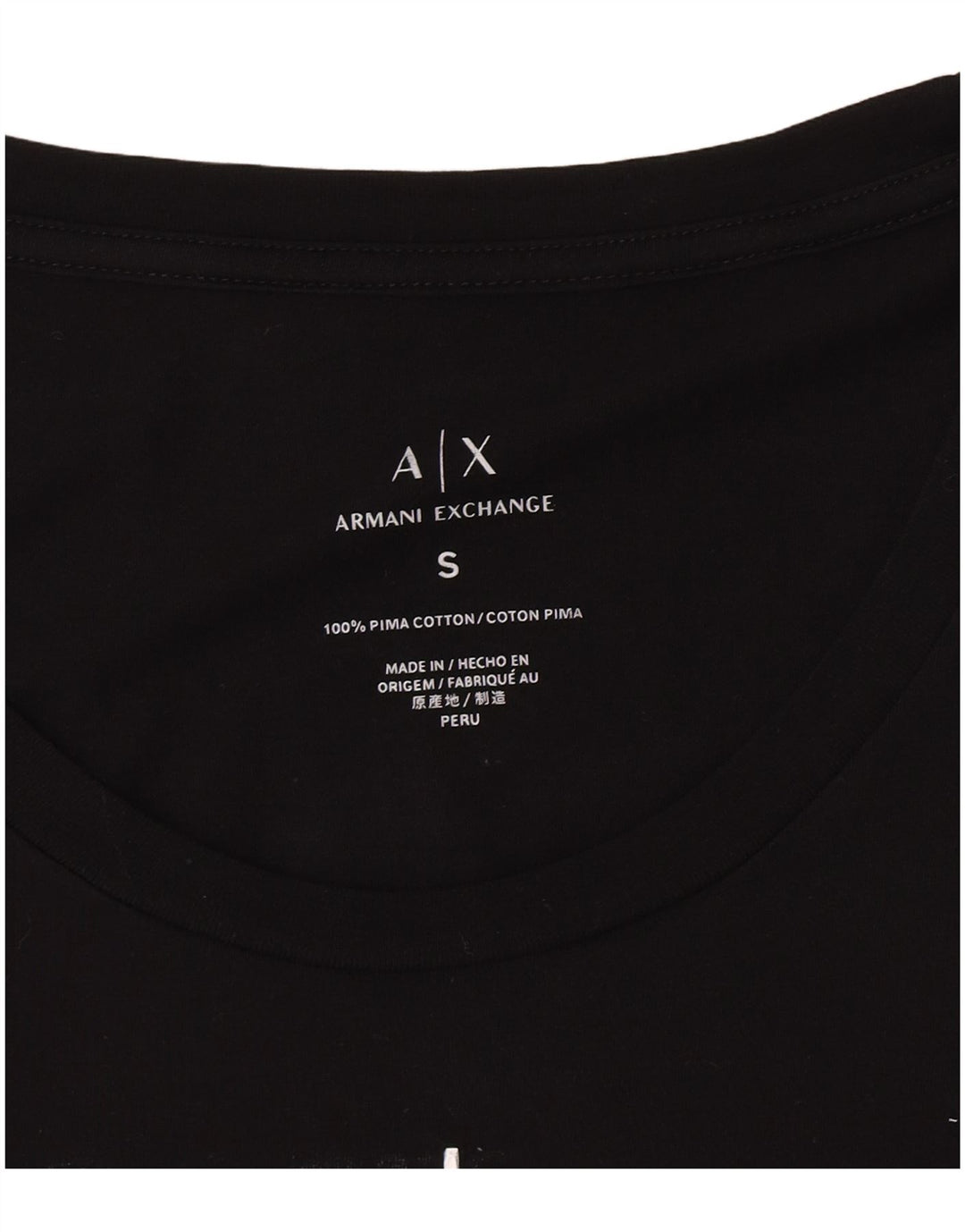 Armani Exchange Ženska majica s grafikom UK 8 Mali crni logotip