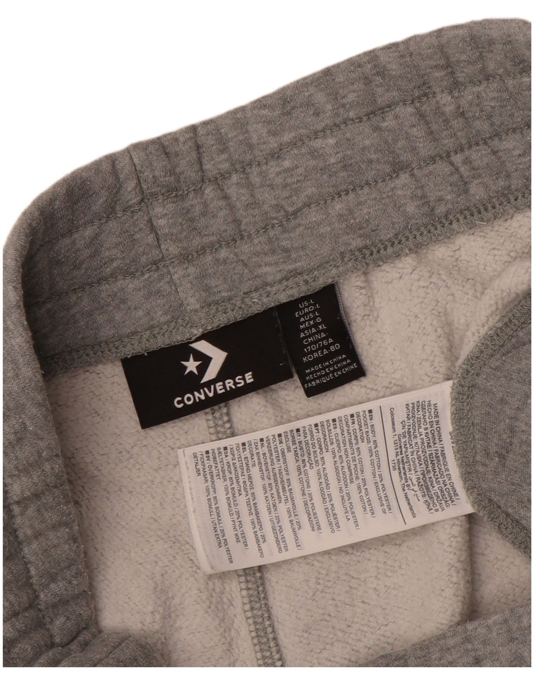 Converse muške trenirke Hlače Joggers Large Grey Pamuk