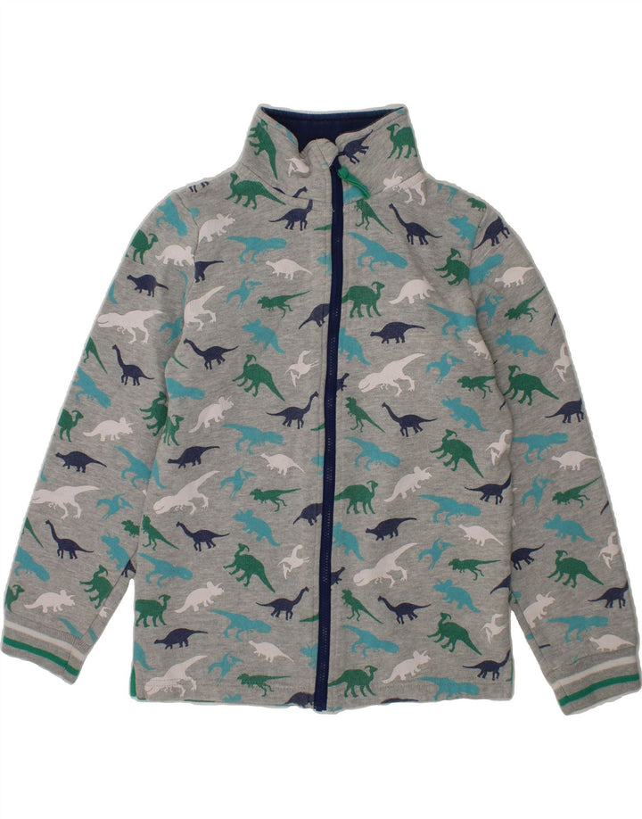 MOUNTAIN WAREHOUSE Boys Tracksuit Top Jacket 9-10 Years Grey Animal Print Vintage Mountain Warehouse and Second-Hand Mountain Warehouse from Messina Hembry 