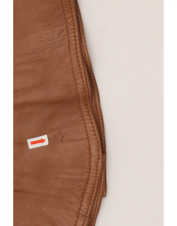 Vintage ženska kožna jakna UK 14 Srednje smeđa koža