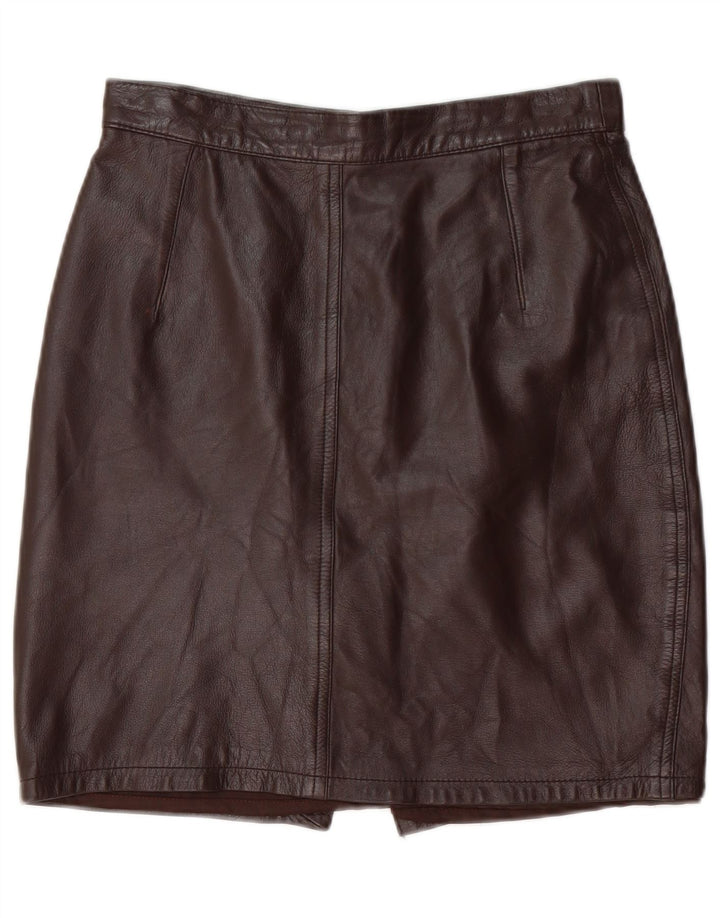 VINTAGE ženska kožna suknja IT 44 srednje veličine W28 smeđa koža