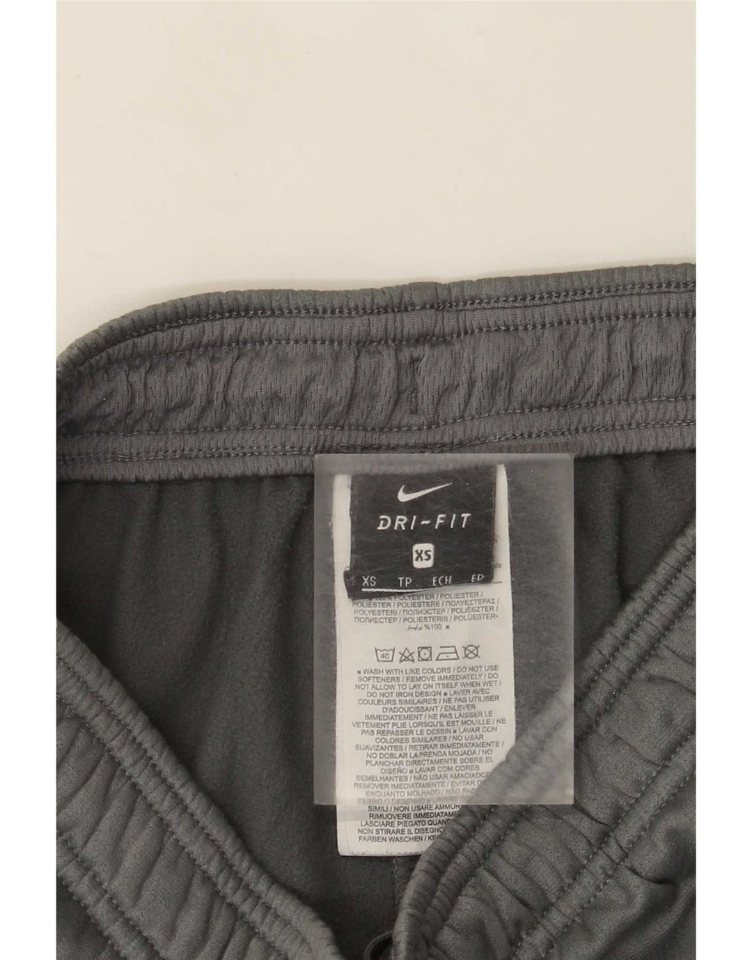 Nike muške Dri Fit hlače za trenirku XS sivi poliester u boji