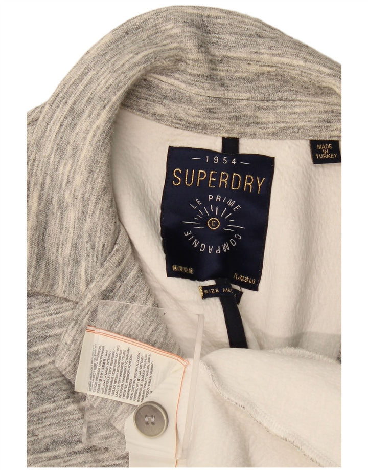 Superdry ženski sako sa 1 gumbom, UK 14, srednje sivi flekasti pamuk