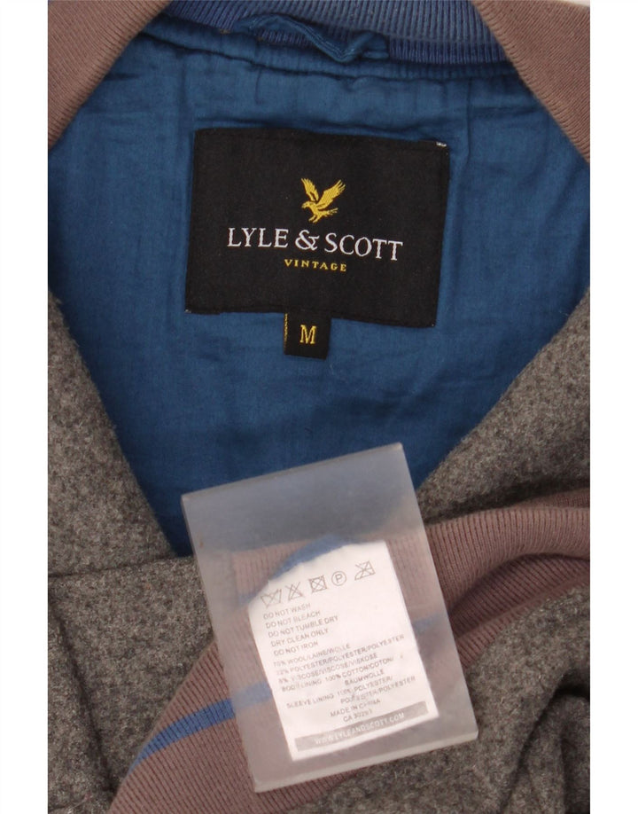 Lyle & Scott muška vintage sveučilišna jakna UK 38 srednje siva vuna