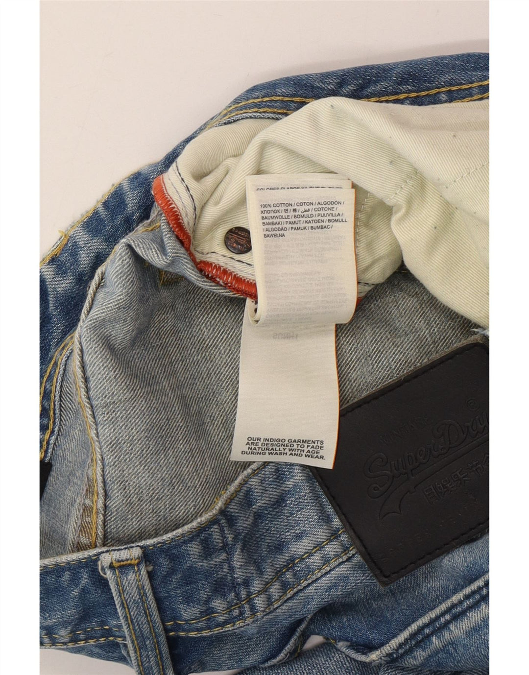 Superdry muške široke traperice W30 L32 plavi pamuk