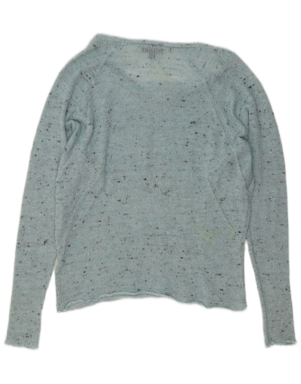 Topshop veliki ženski džemper s veznim izrezom UK 10 Small Blue Flected