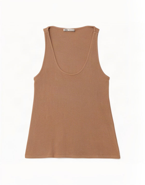 Zara ženski prsluk Top UK 10 Small Beige