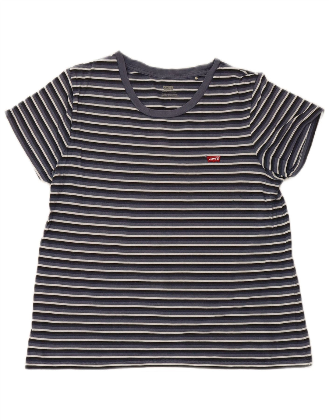 Levi's ženska majica kratkih rukava UK 12 srednje tamnoplave pruge