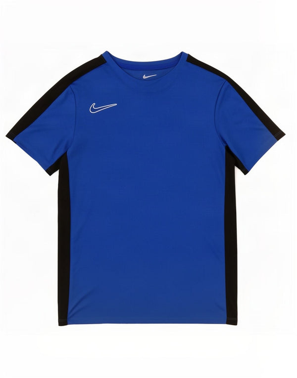 Nike Boys Dri Fit T-Shirt Top 13-14 Years XL Blue Colourblock Poliester