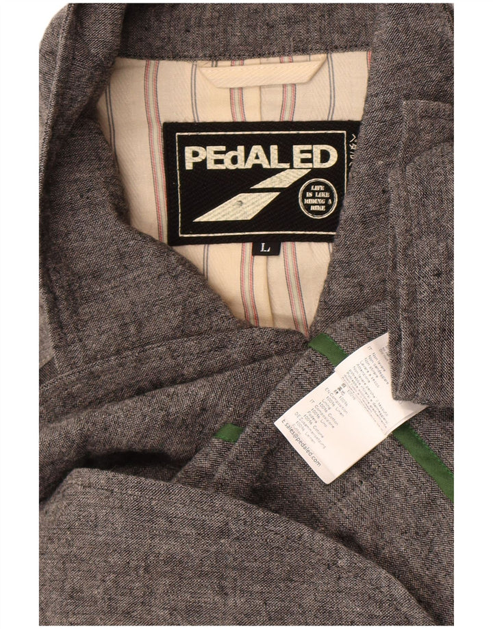 Vintage muška pomoćna jakna UK 40 Large Grey Colourblock lan