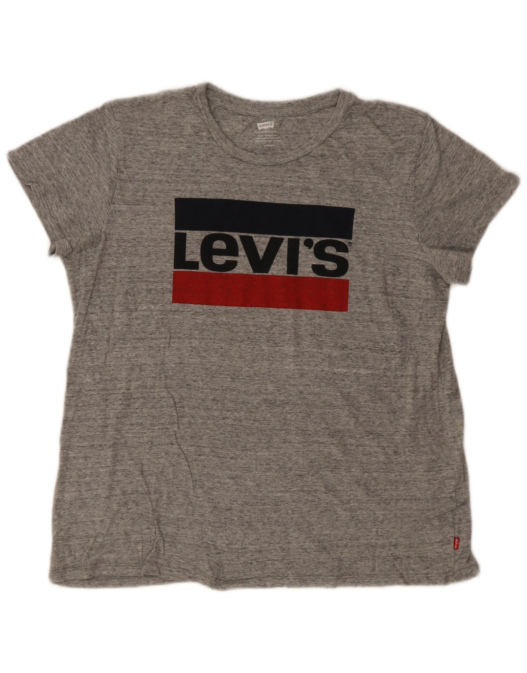Gornja ženska majica kratkih rukava Levi's s grafičkim motivima UK 14 Medium Gray Flected Logo