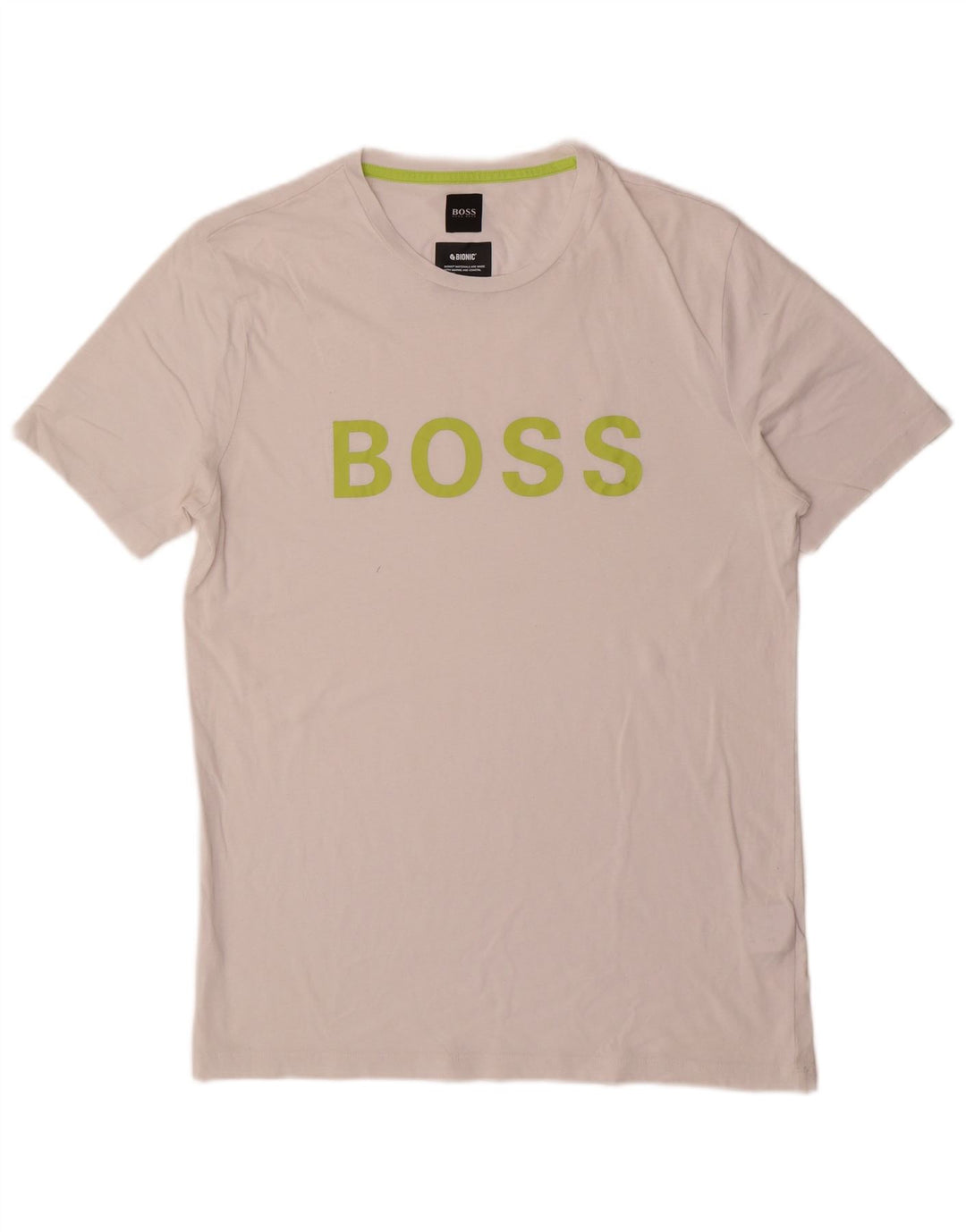 Muška majica kratkih rukava Hugo Boss s grafičkim motivima, srednji bijeli pamuk