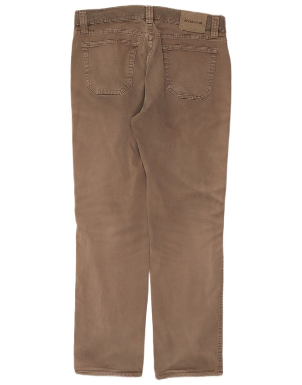 Jeckerson muške ravne ležerne hlače W32 L28 sivi pamuk