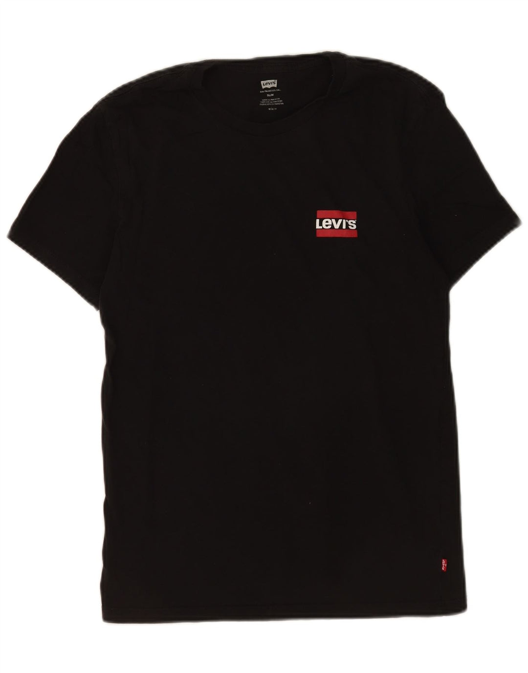 Levi's muška tanka majica kratkih rukava Srednji crni pamuk