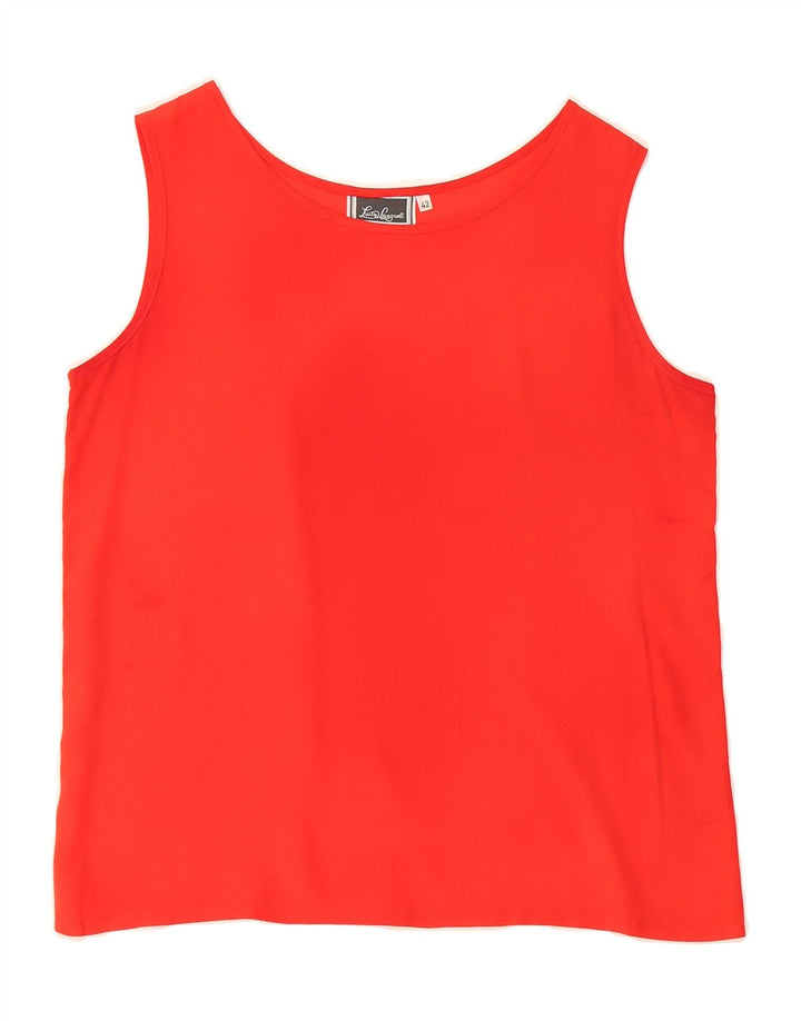 LUISA SPAGNOLI Womens Vest Top IT 42 Medium Red Polyester Vintage Luisa Spagnoli and Second-Hand Luisa Spagnoli from Messina Hembry 