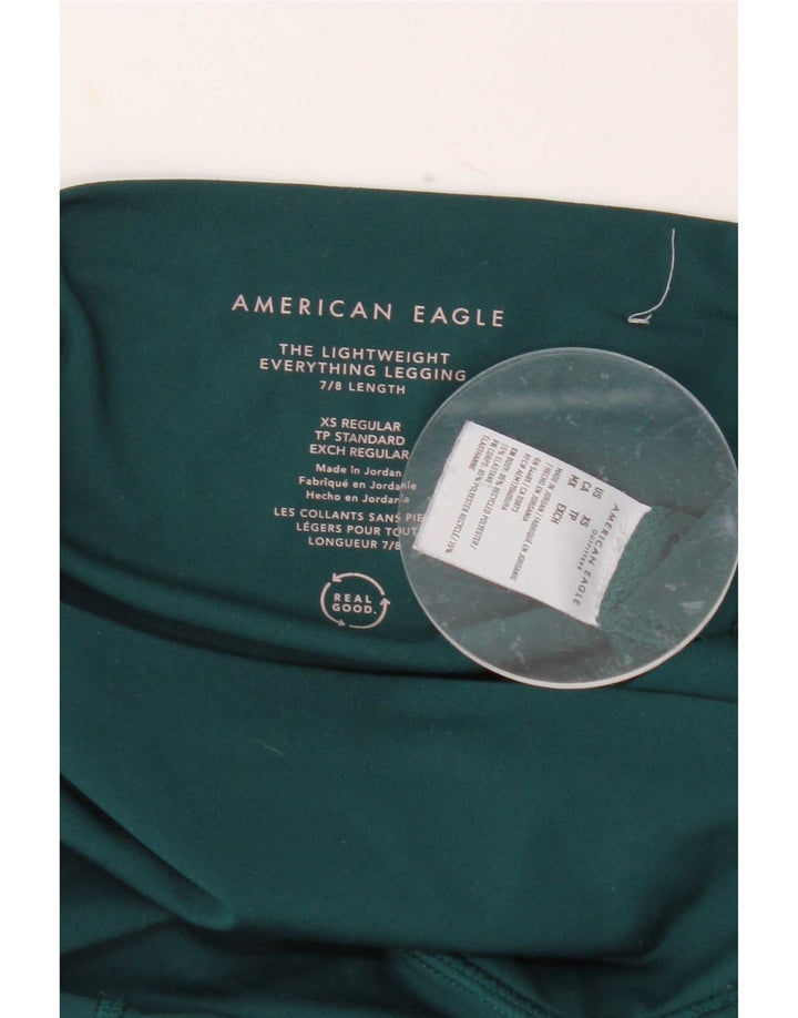Ženske tajice American Eagle UK 4 XS zeleni poliester