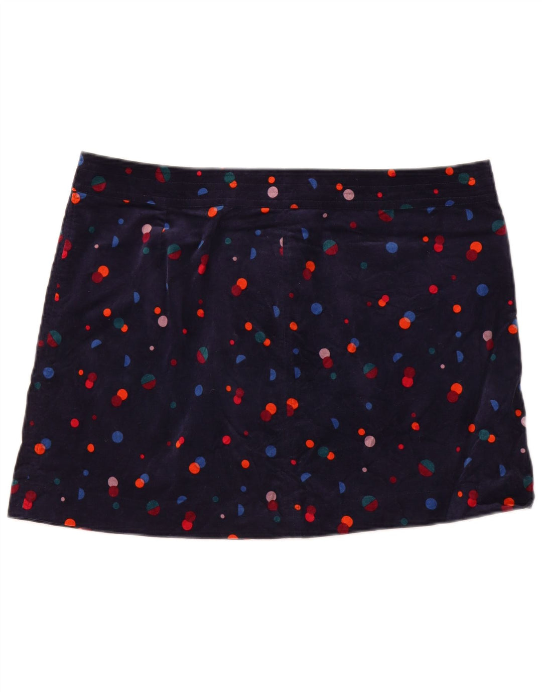 MONSOON ženska baršunasta mini suknja UK 20 2XL W40 tamnoplavi pamuk na točke