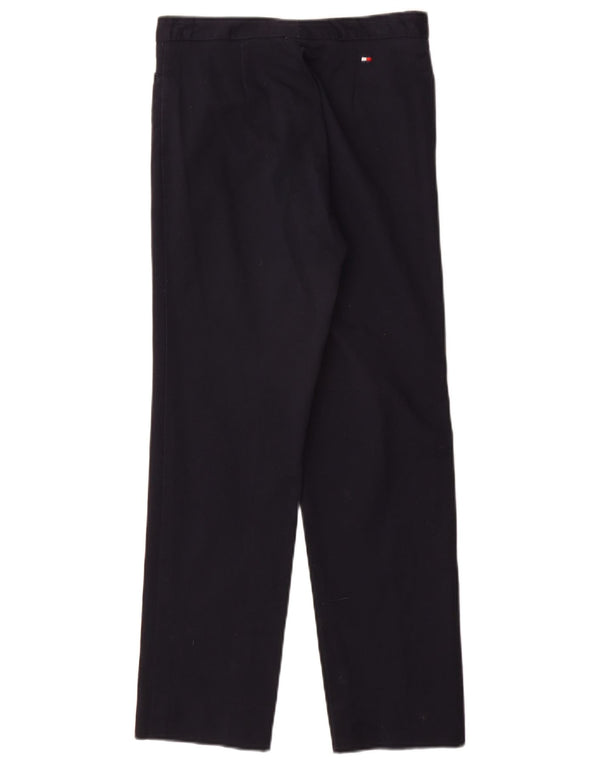 TOMMY HILFIGER Ženske ravne chino hlače W26 L27 tamnoplavi pamuk