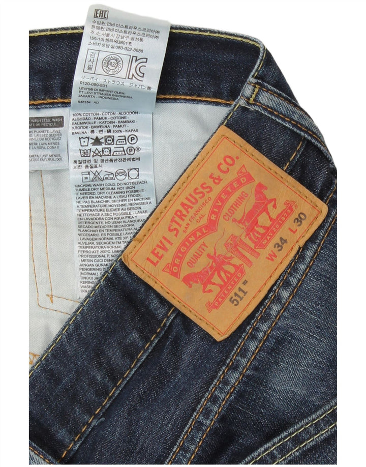 Levi's muške 511 uske traperice W34 L30 plavi pamuk