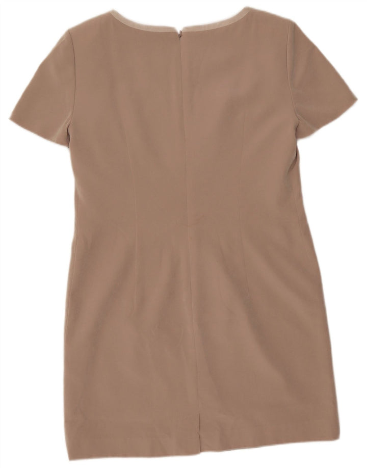 JACQUES VERT Womens Sheath Dress UK 14 Large Beige Polyester