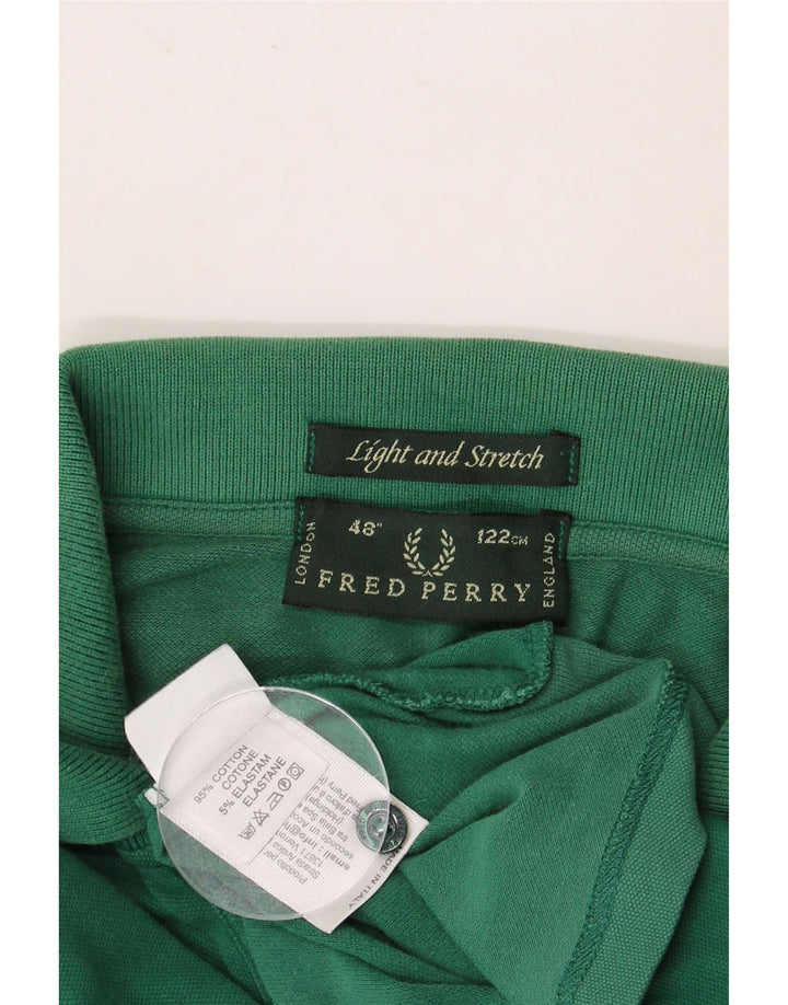 FRED PERRY Muška polo majica dugih rukava, veliki zeleni pamuk