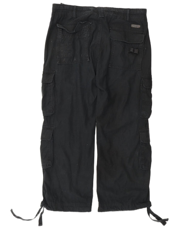 Brandit Mens Straight Regular Cargo kratke hlače XL W38 L28 crni pamuk