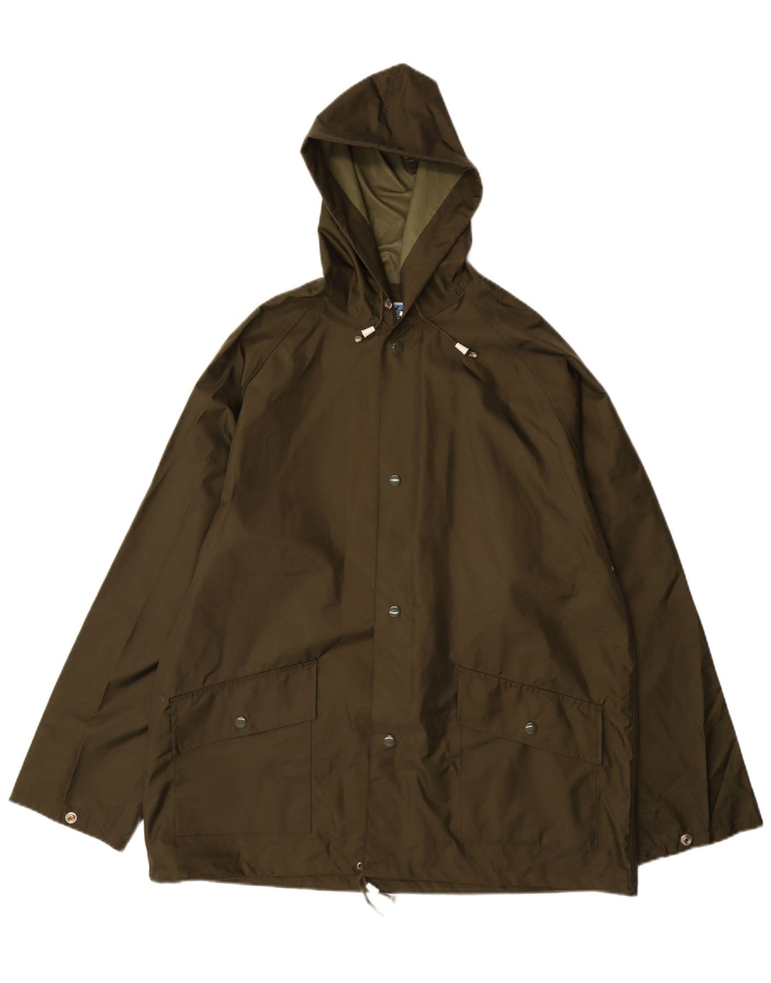 Vintage muška kišna jakna s kapuljačom IT 52 XL kaki najlon