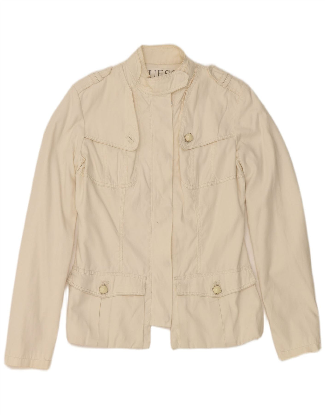 Guess ženska vojna jakna UK 14 Large off white najlon