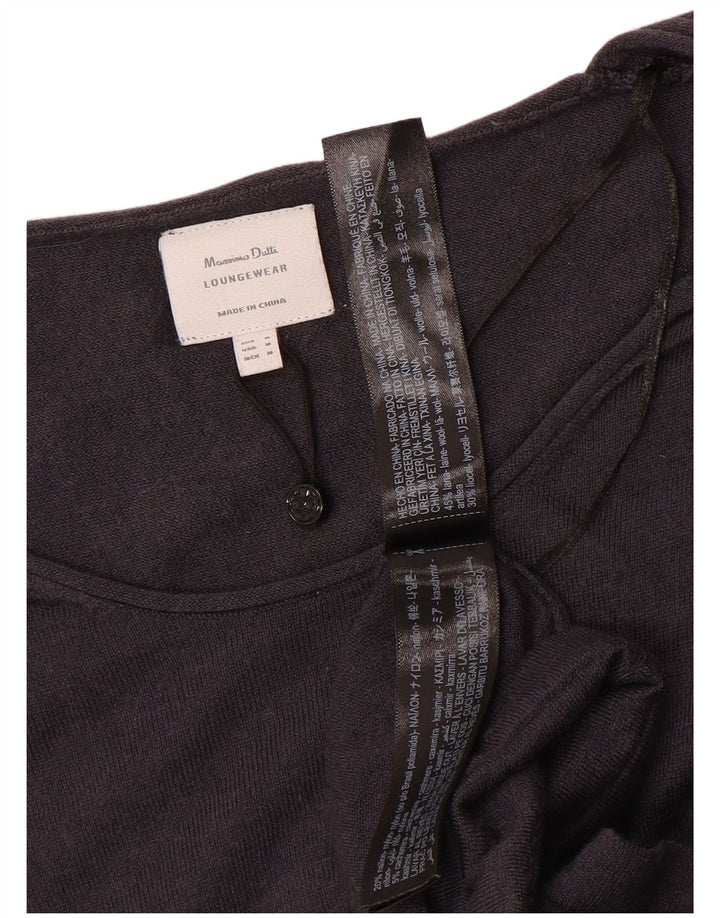 Massimo Dutti ženski džemper s veznim izrezom UK 14 Srednje siva vunena