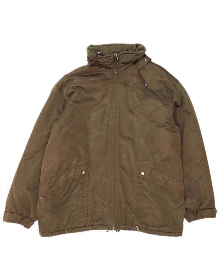 COLMAR Womens Windbreaker Jacket IT 48 XL Khaki Polyamide