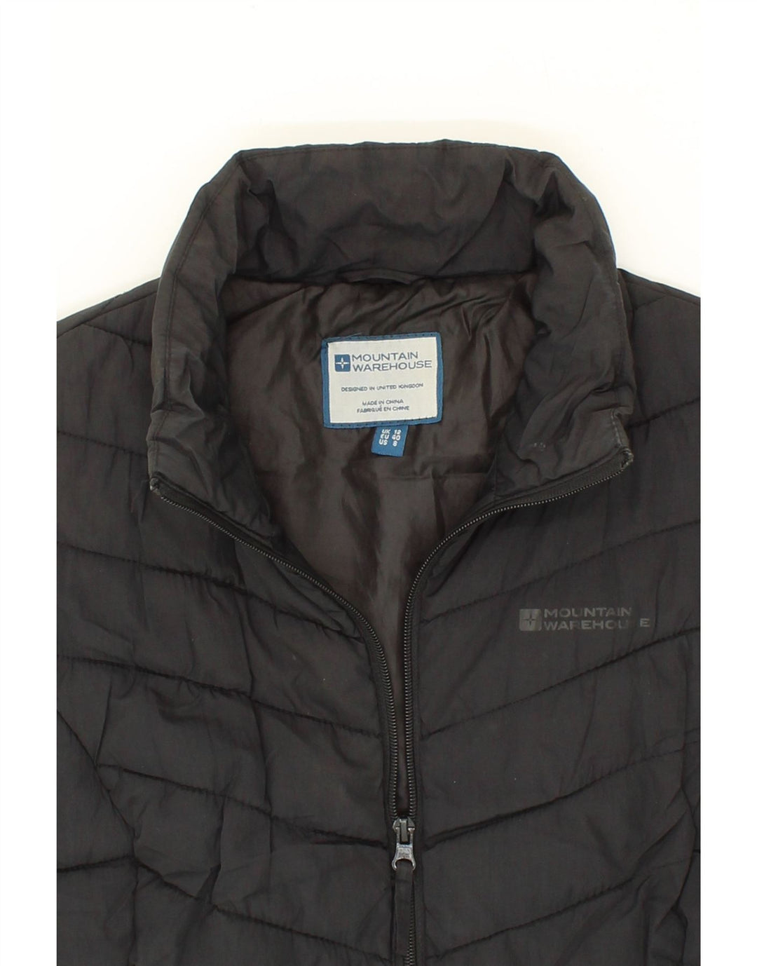 MOUNTAIN WAREHOUSE Womens Padded Gilet UK 12 Medium  Black Nylon Vintage Mountain Warehouse and Second-Hand Mountain Warehouse from Messina Hembry 